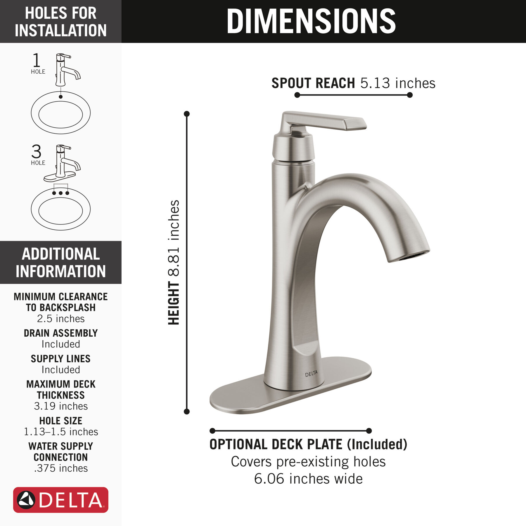 Single Handle Bathroom Faucet