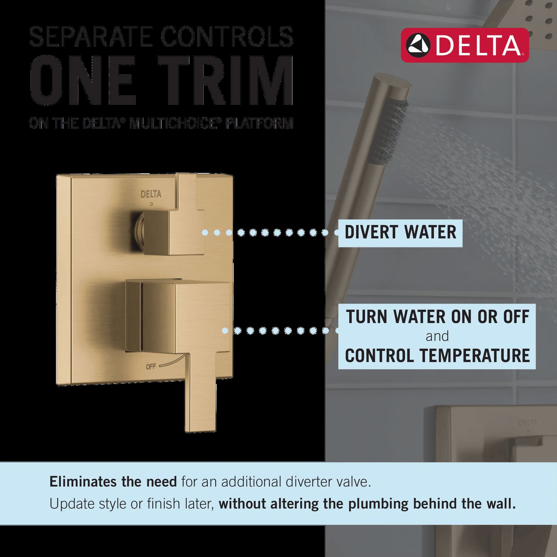 14S Shower Trim & Hand Shower - Less Head