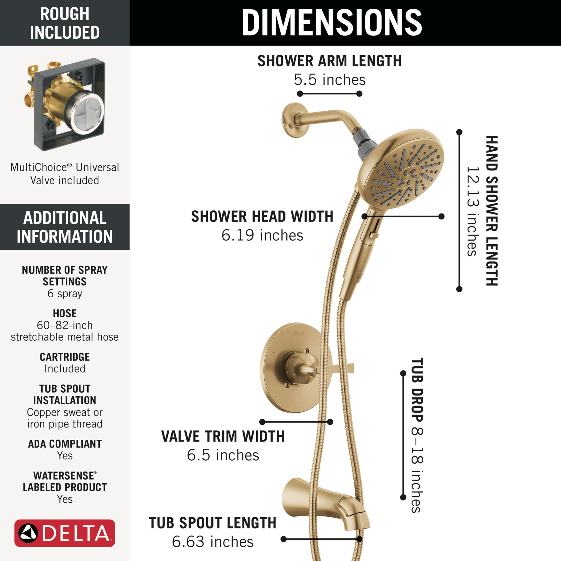 Monitor&reg; 14 Series Tub and Shower