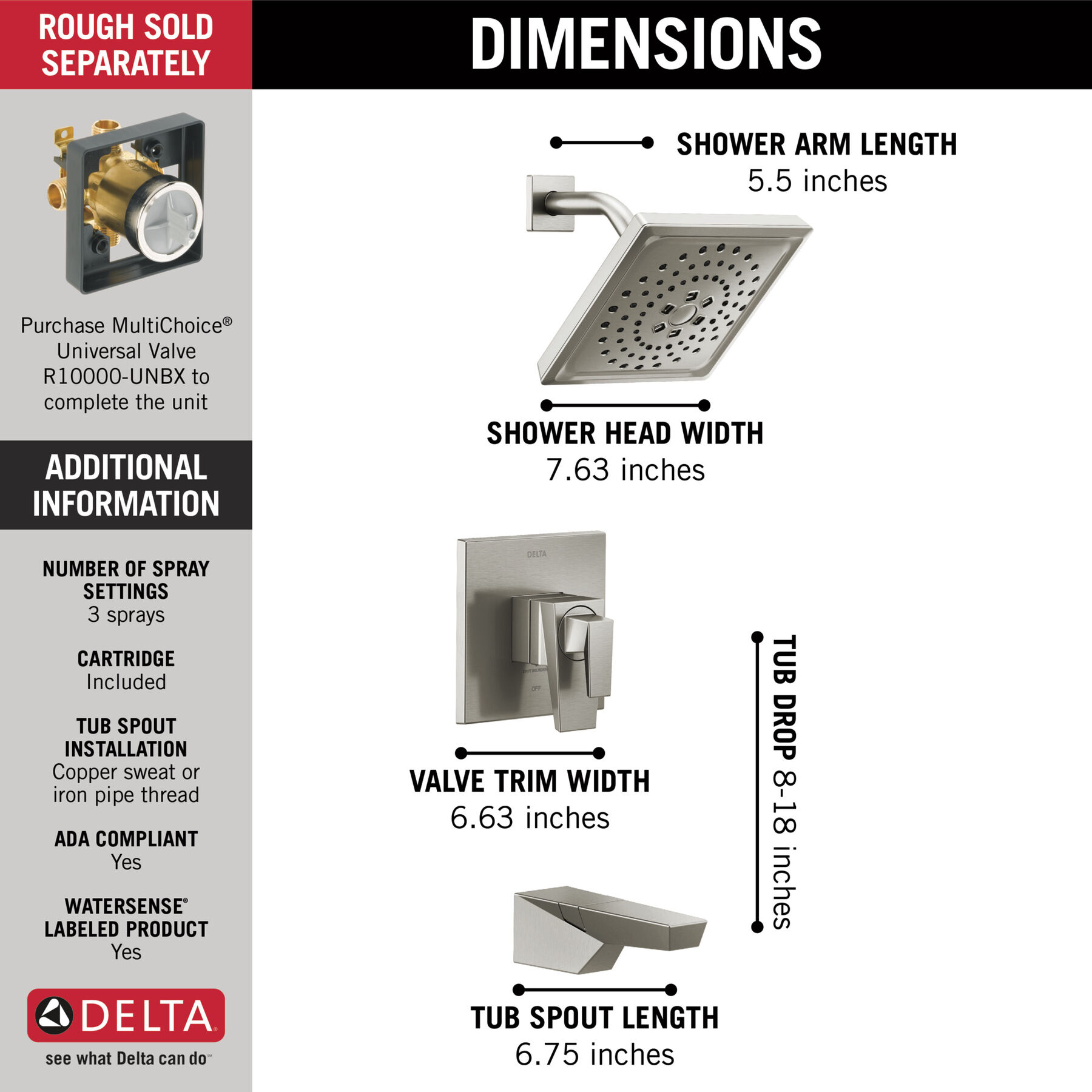 17 Series H2Okinetic Tub Shower Trim