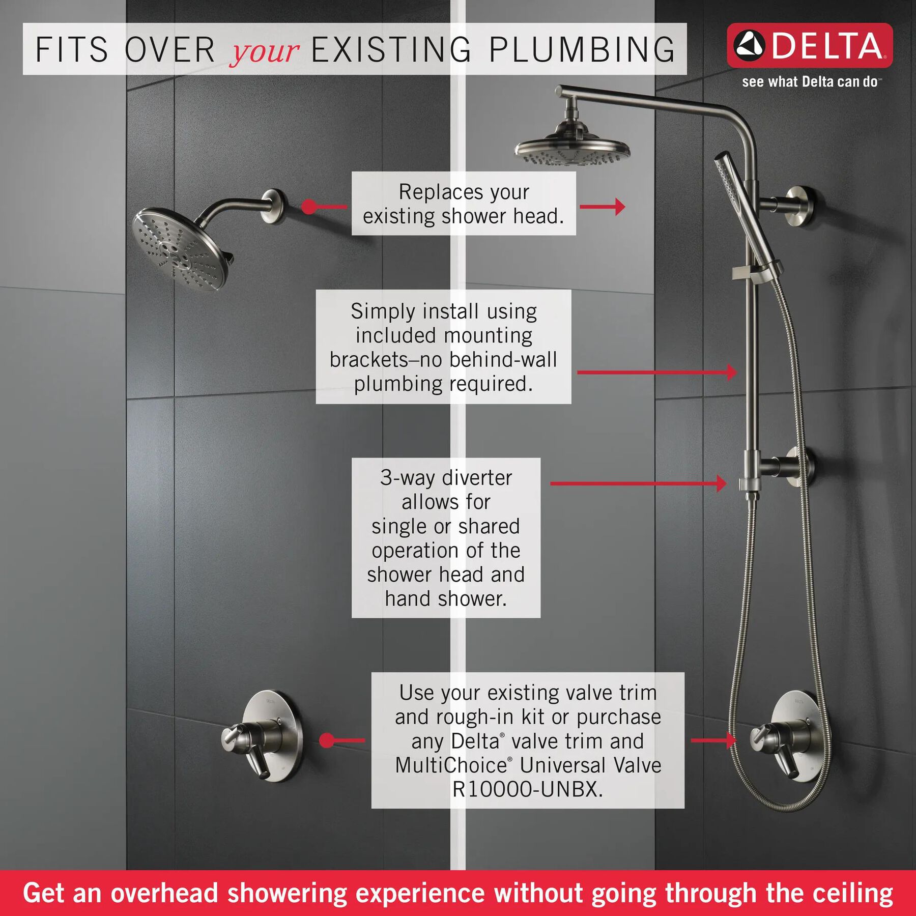 Shower Column 18" Angular (Recertified)