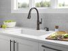 Single Handle Pull-Down Kitchen Faucet with Soap Dispenser and ShieldSpray Technology