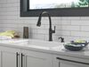 Single Handle Pull-Down Kitchen Faucet with Soap Dispenser and ShieldSpray Technology