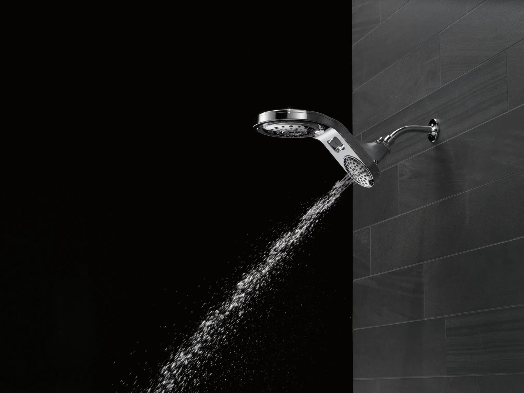 HydroRain&reg; 5-Setting Two-in-One Shower Head