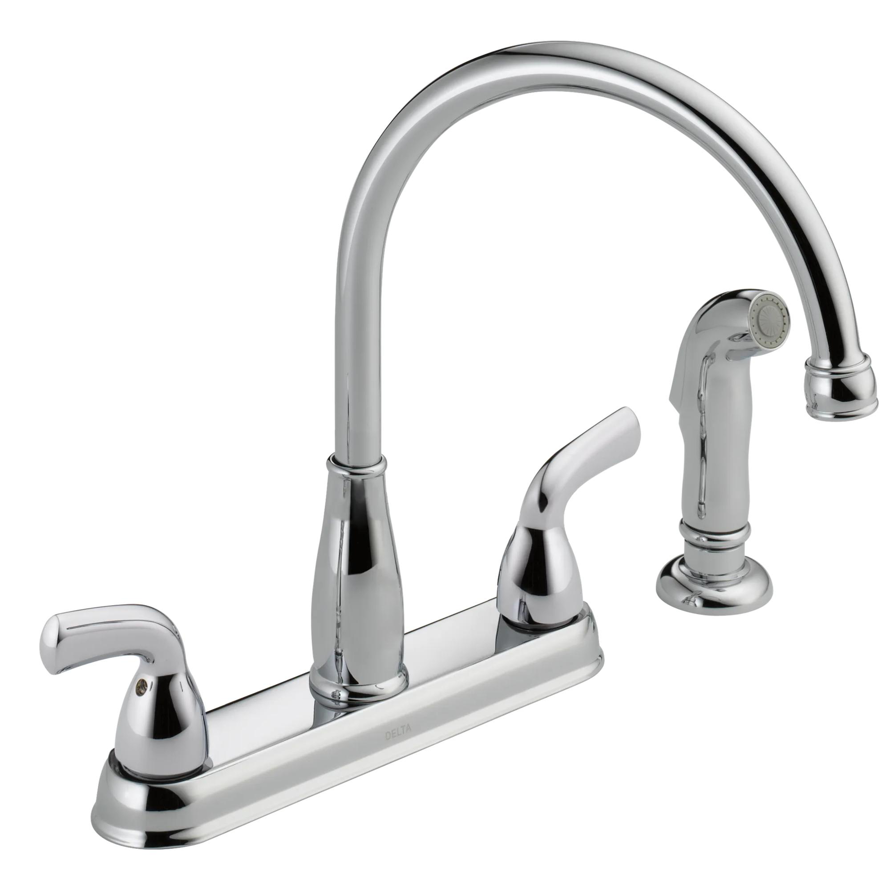 Two Handle Kitchen Faucet with Spray (Recertified)