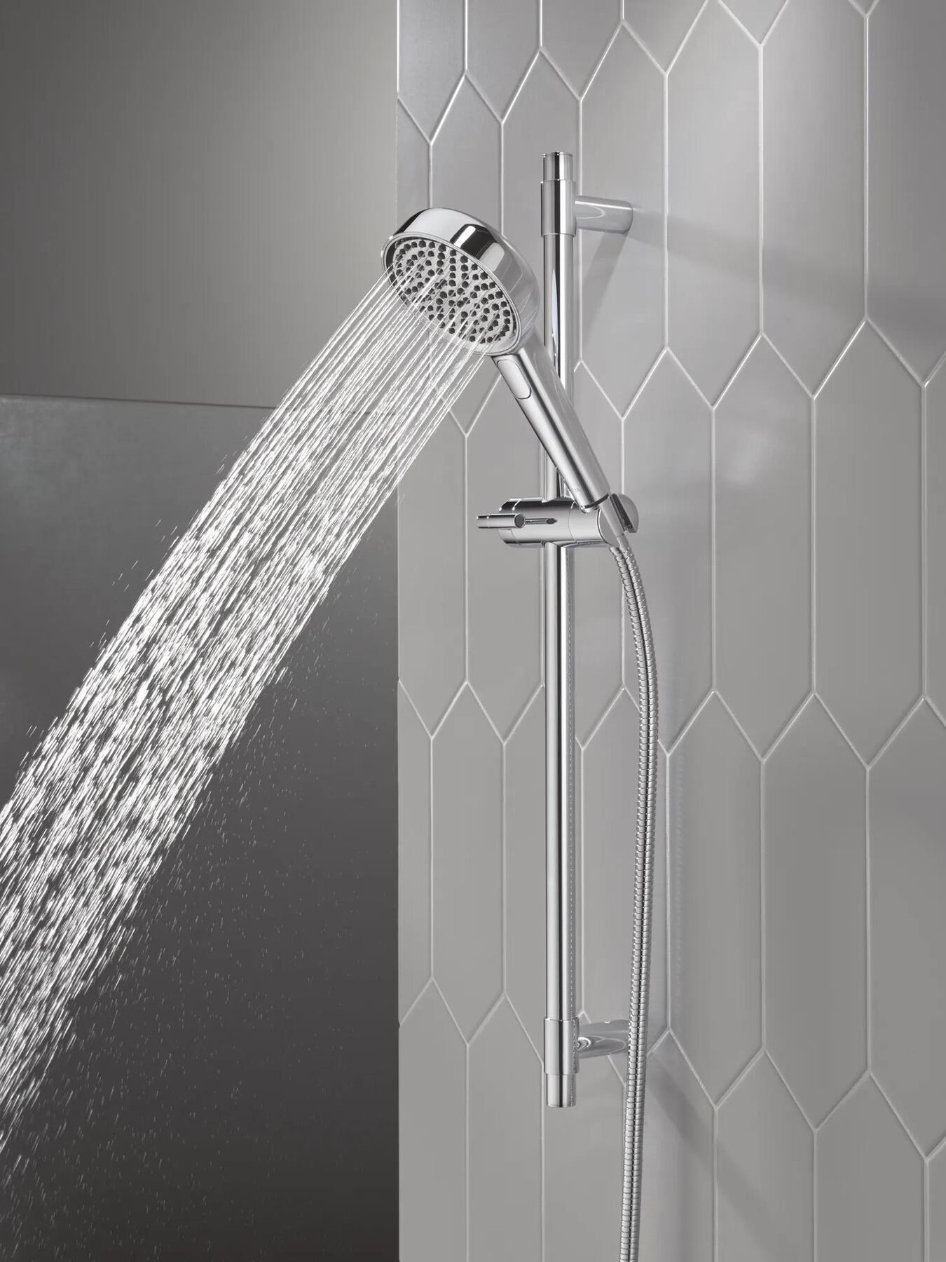 4-Setting Hand Shower with Slide Bar featuring FeatherRain&trade; Spray