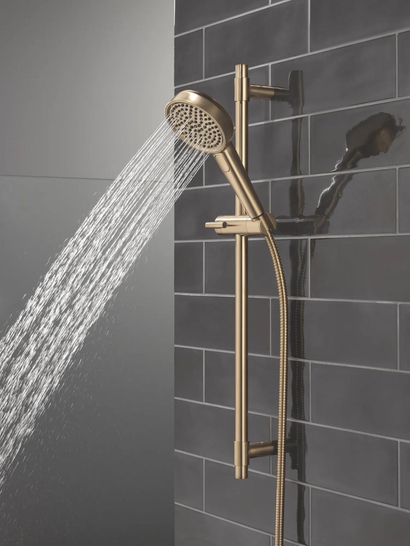 4-Setting Hand Shower with Slide Bar featuring FeatherRain&trade; Spray