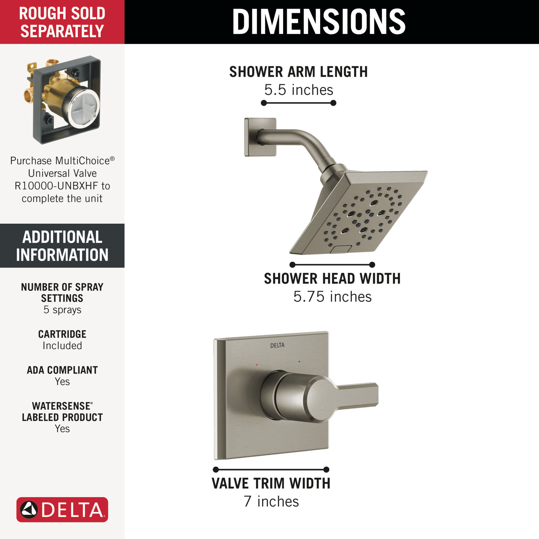 Monitor&reg; 14 Series H<sub>2</sub>Okinetic&reg; Shower Trim
