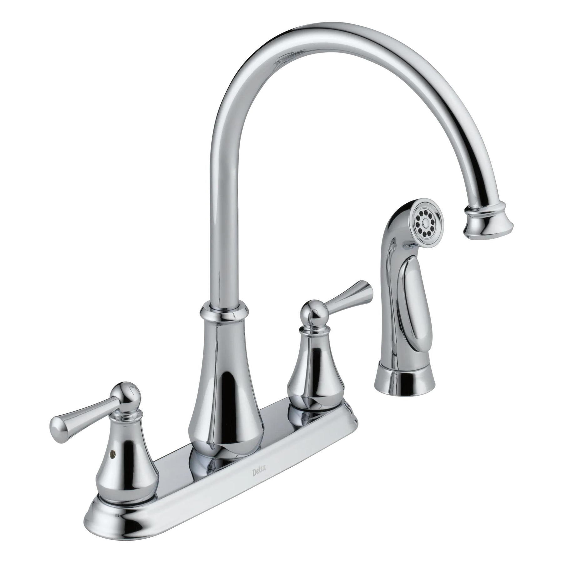 Two Handle Kitchen Faucet with Spray (Recertified)
