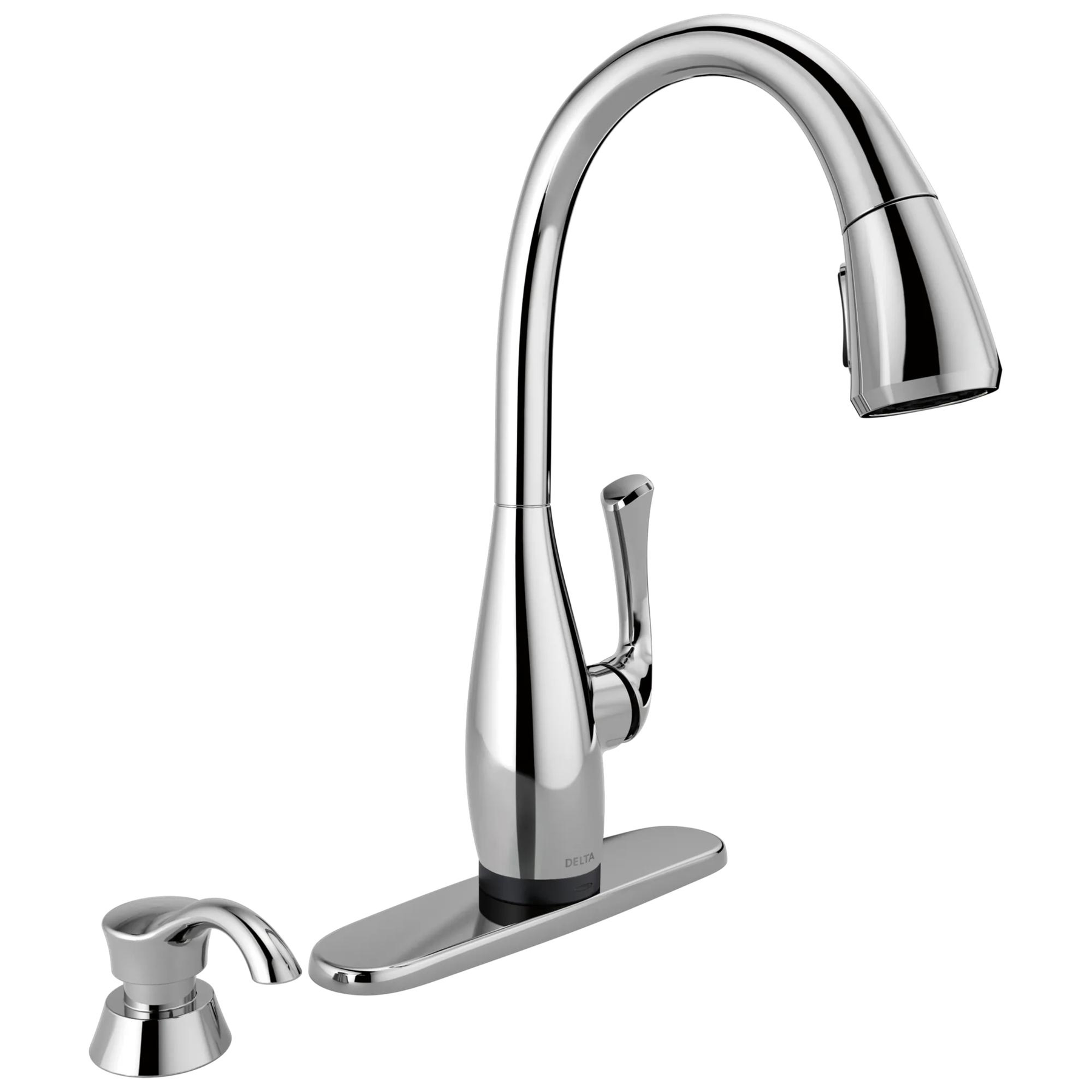 Single Handle Pull-Down Kitchen Faucet with Touch2O&reg; Technology and Soap Dispenser