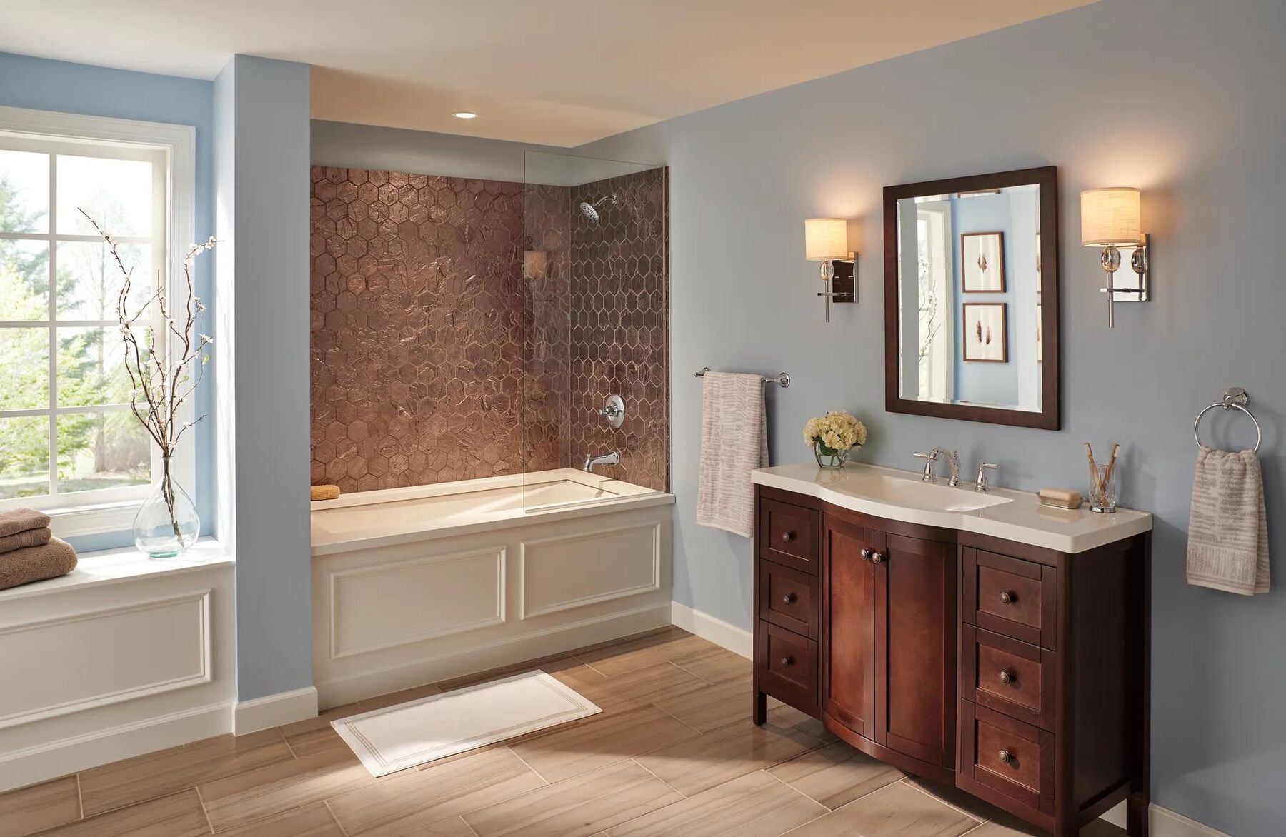 Traditional Two Handle Widespread Bathroom Faucet