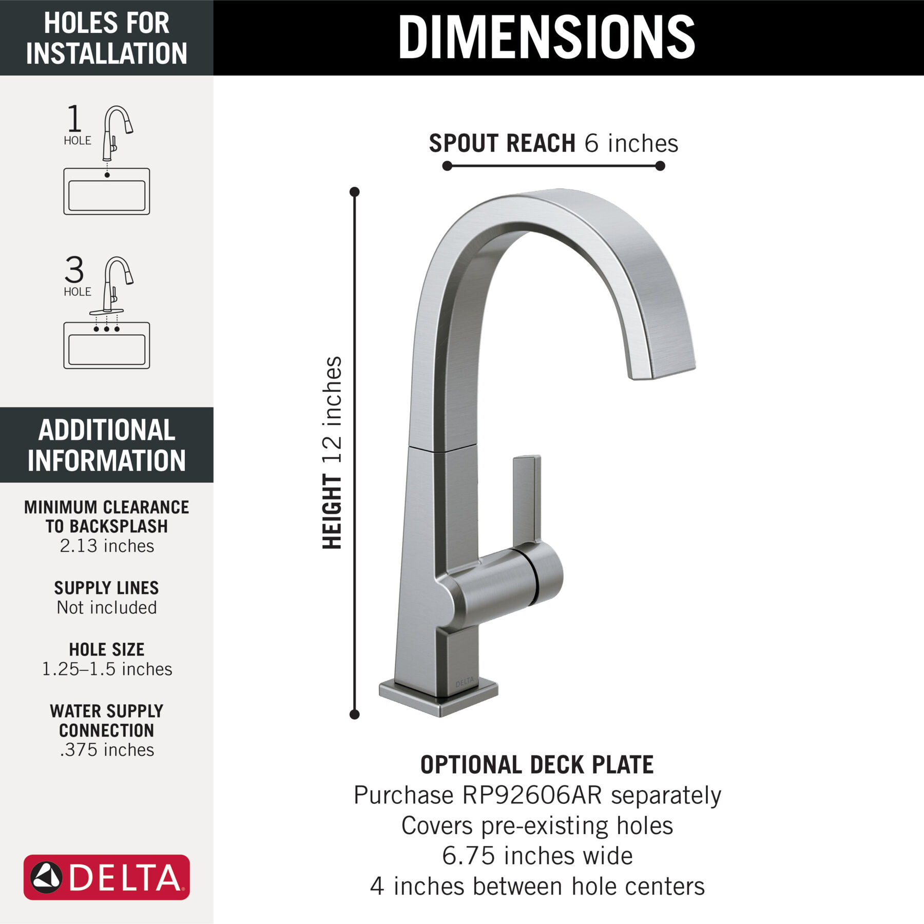 Single Handle Bar Prep Faucet (Recertified)