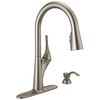 Single Handle Pull-Down Kitchen Faucet with Soap Dispenser and ShieldSpray&reg; Technology (Recertified)
