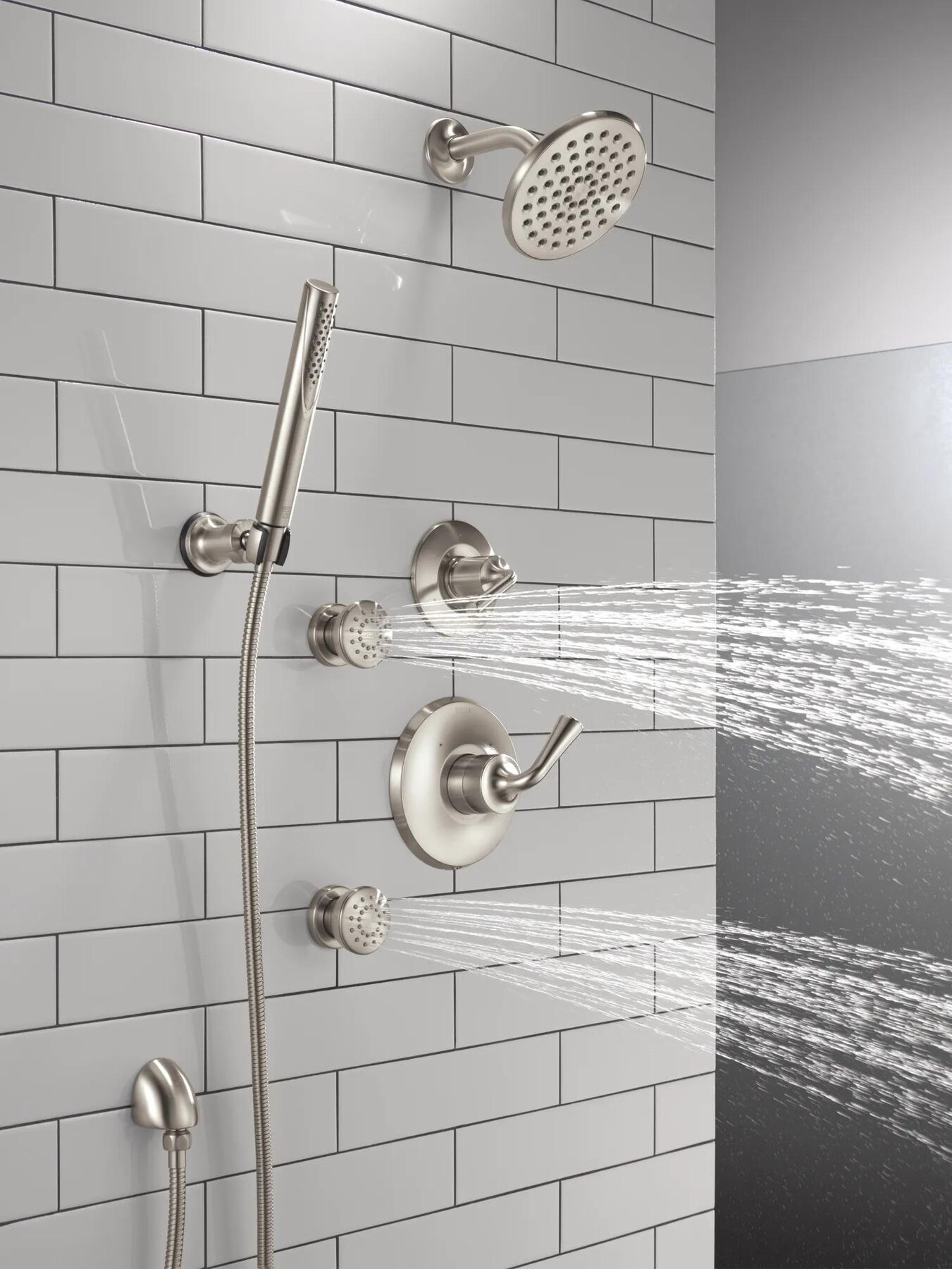 Premium Single-Setting Adjustable Wall Mount Hand Shower