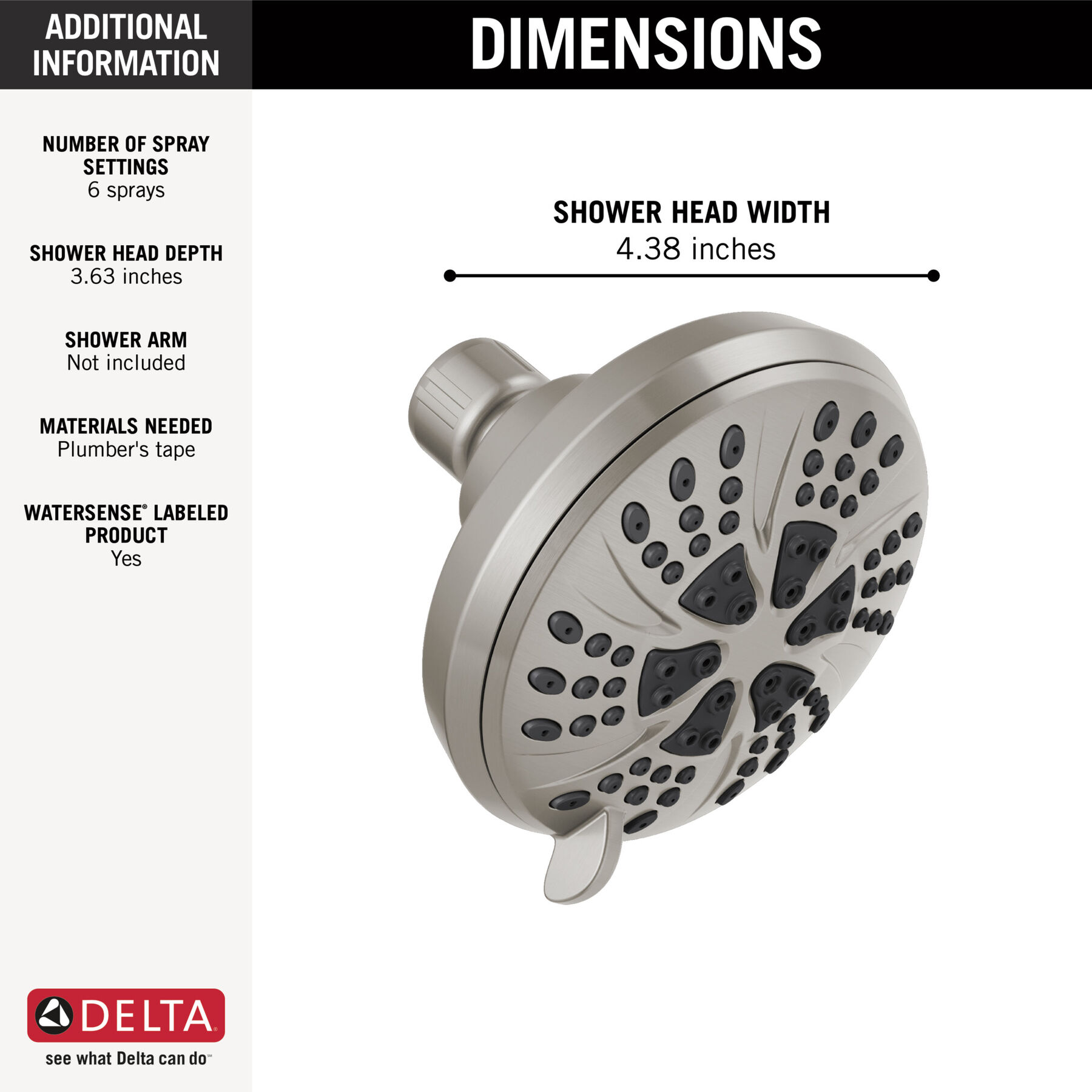 6-Setting Shower Head