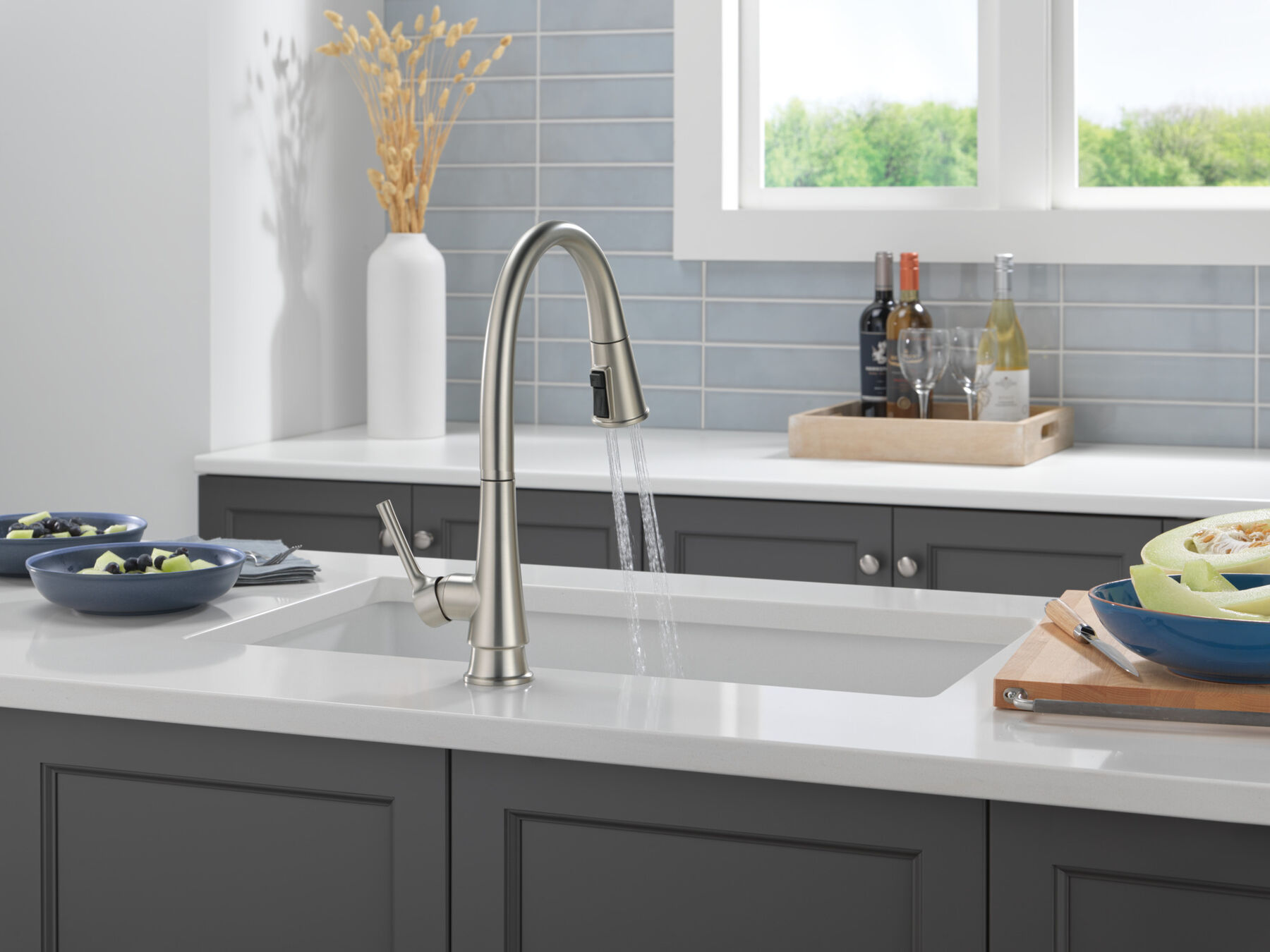 Single Handle Pull-Down Kitchen Faucet with ShieldSpray&reg; Technology (Recertified)