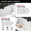 30&rdquo; Granite Composite Workstation Kitchen Sink Drop-In Top Mount Single Bowl with WorkFlow&trade; Ledge and Accessories in White