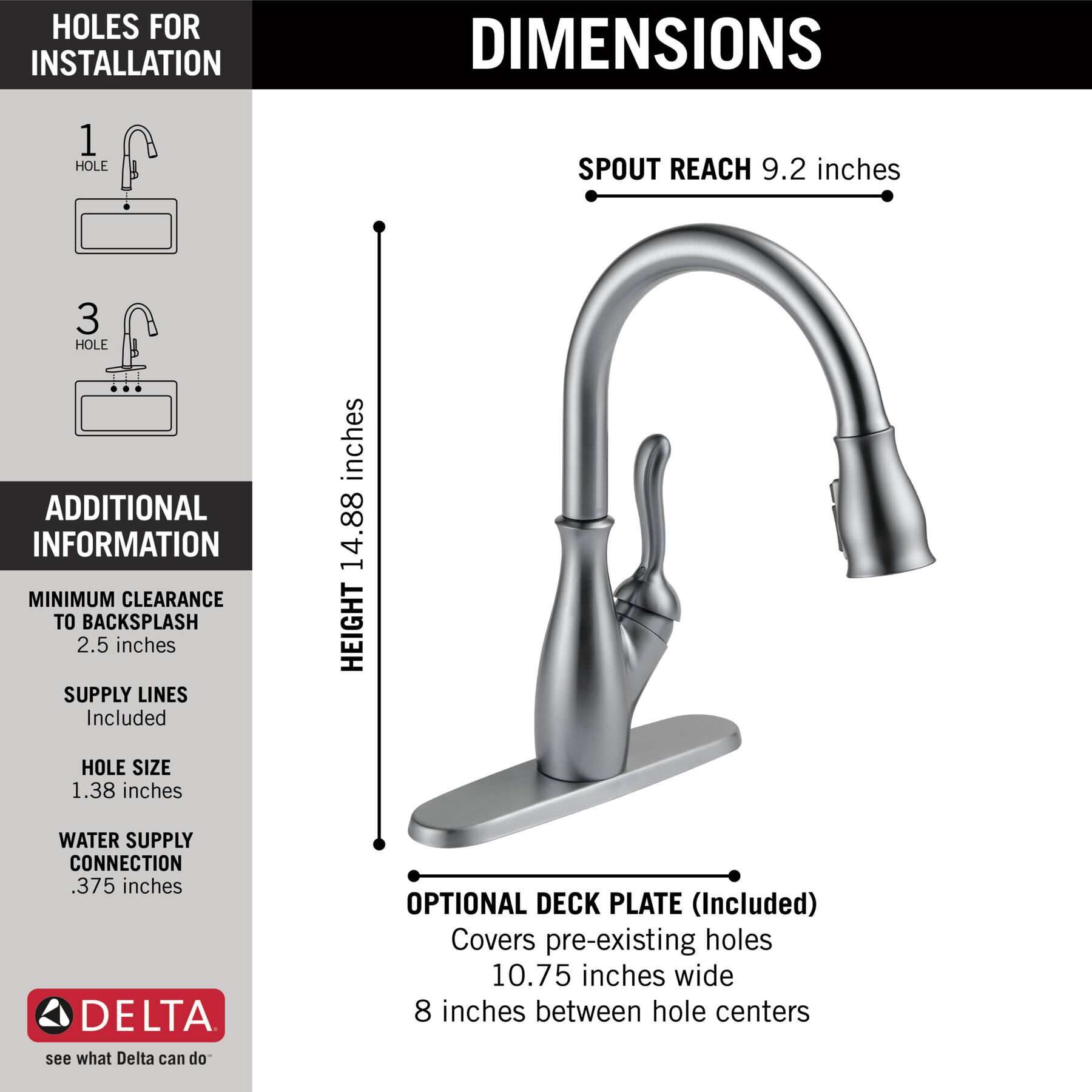 Single Handle Pull-Down Kitchen Faucet with ShieldSpray&reg; Technology (Recertified)