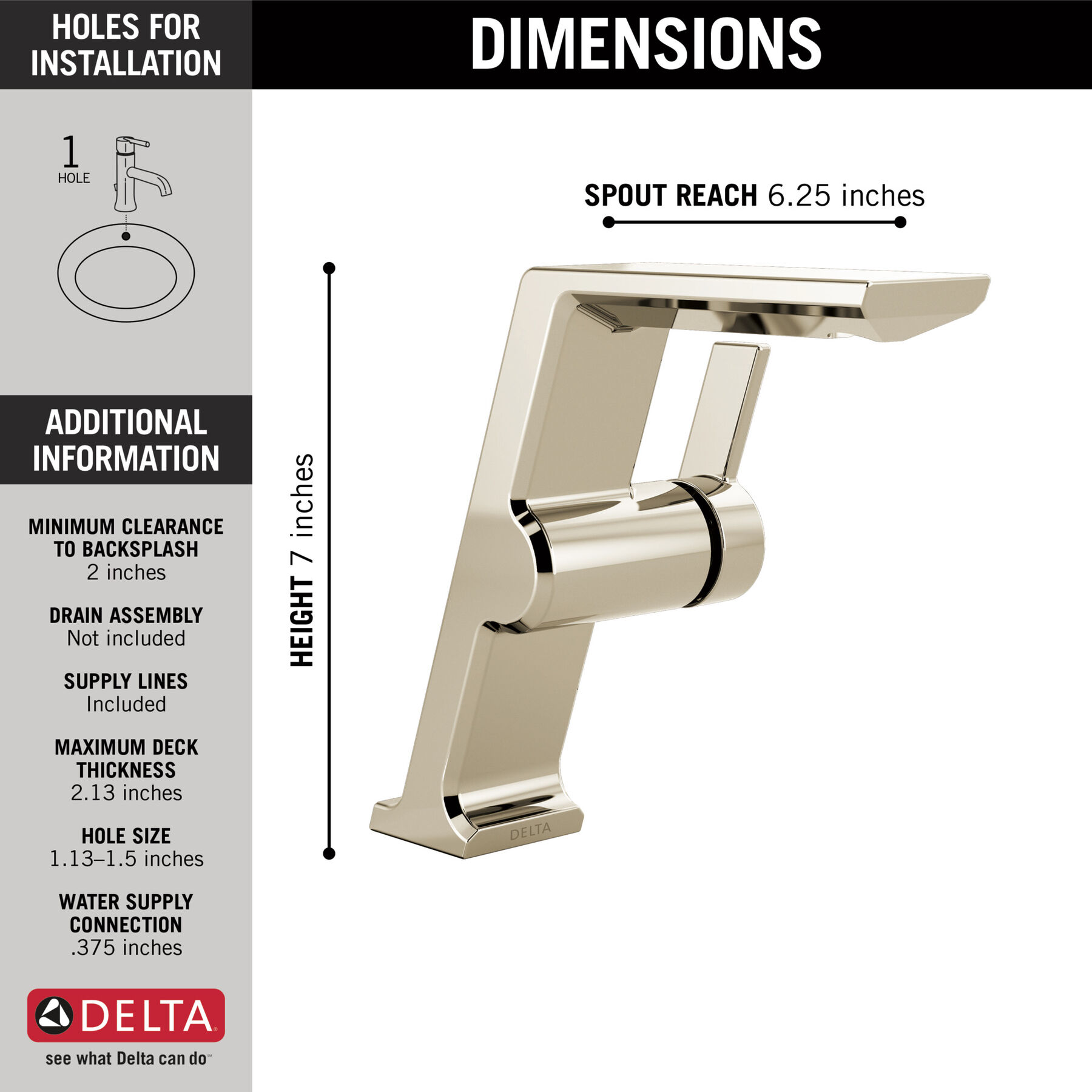 Single Handle Mid-Height Vessel Bathroom Faucet (Recertified)