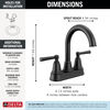 Centerset Lavatory Faucet with 14 Series Tub Shower Trim and Rough Bundle
