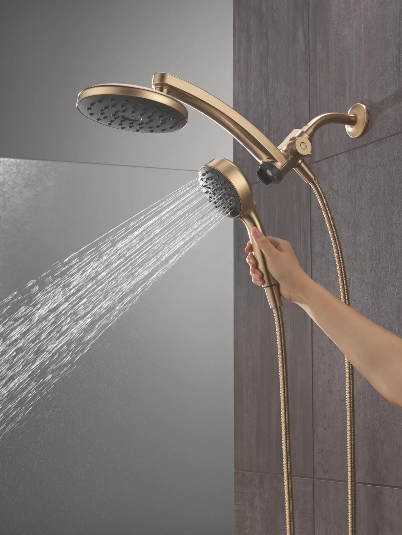 PivotPro&trade; 3-in-1 Combination Shower with TouchClean&reg; Spray Face
