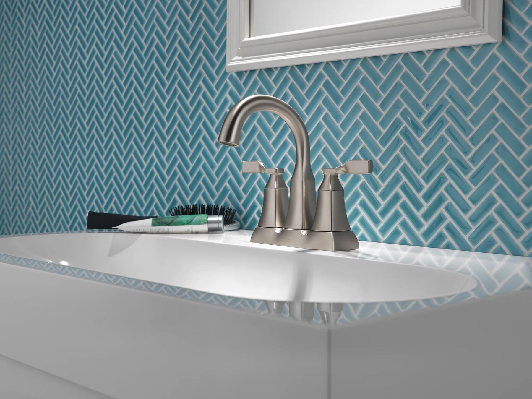 Two Handle Centerset Bathroom Faucet