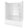 60" x 30" Curved Bathtub - Left Drain