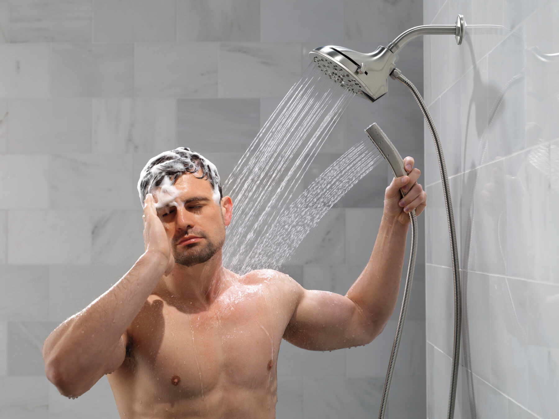 In2ition&reg; H<sub>2</sub>Okinetic&reg; 5-Setting Two-in-One Shower (Recertified)