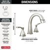 Two Handle Widespread Pull Down Bathroom Faucet (Recertified)