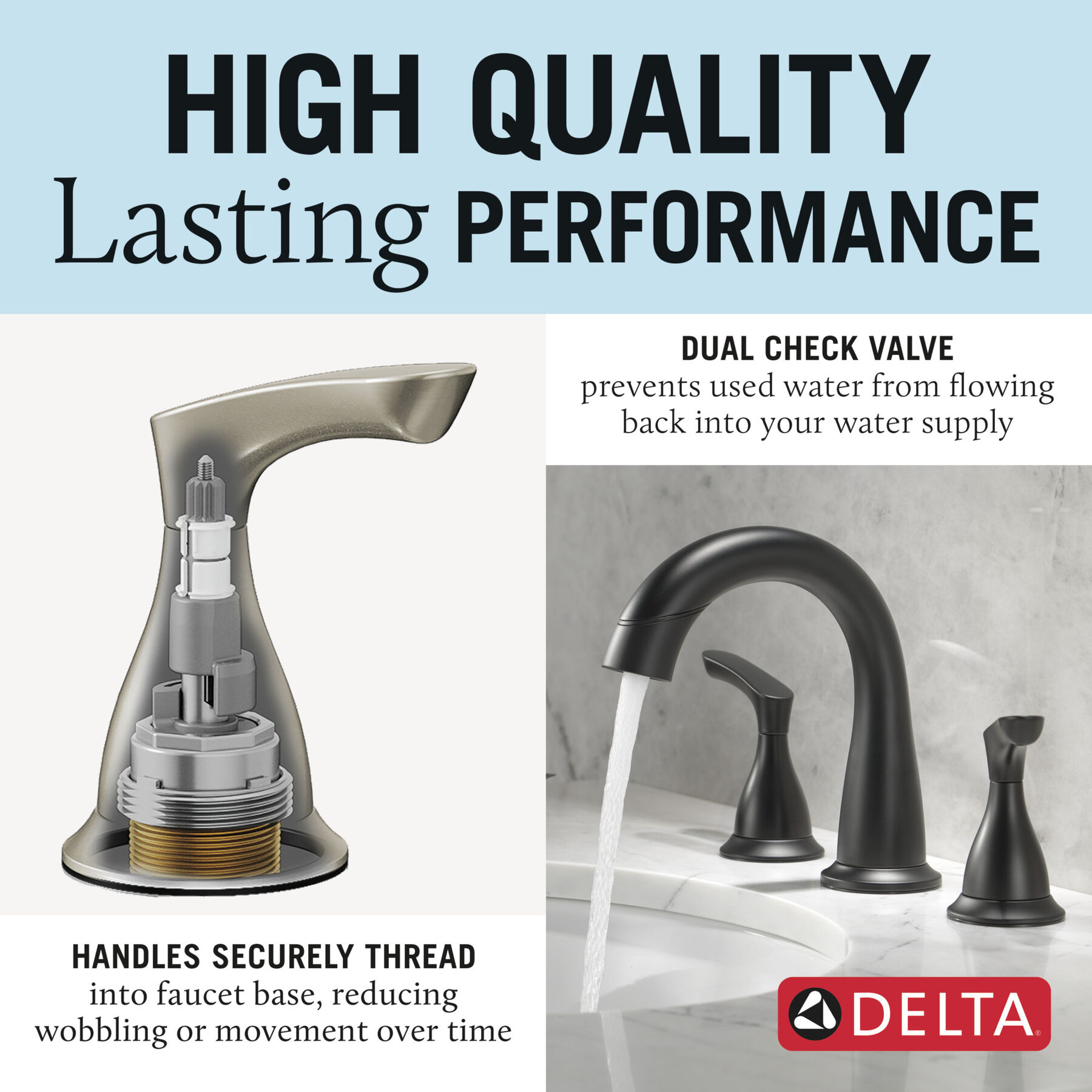 Two Handle Widespread Pulldown Bathroom Faucet (Recertified)