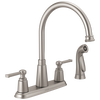 Two Handle Kitchen Faucet with Spray