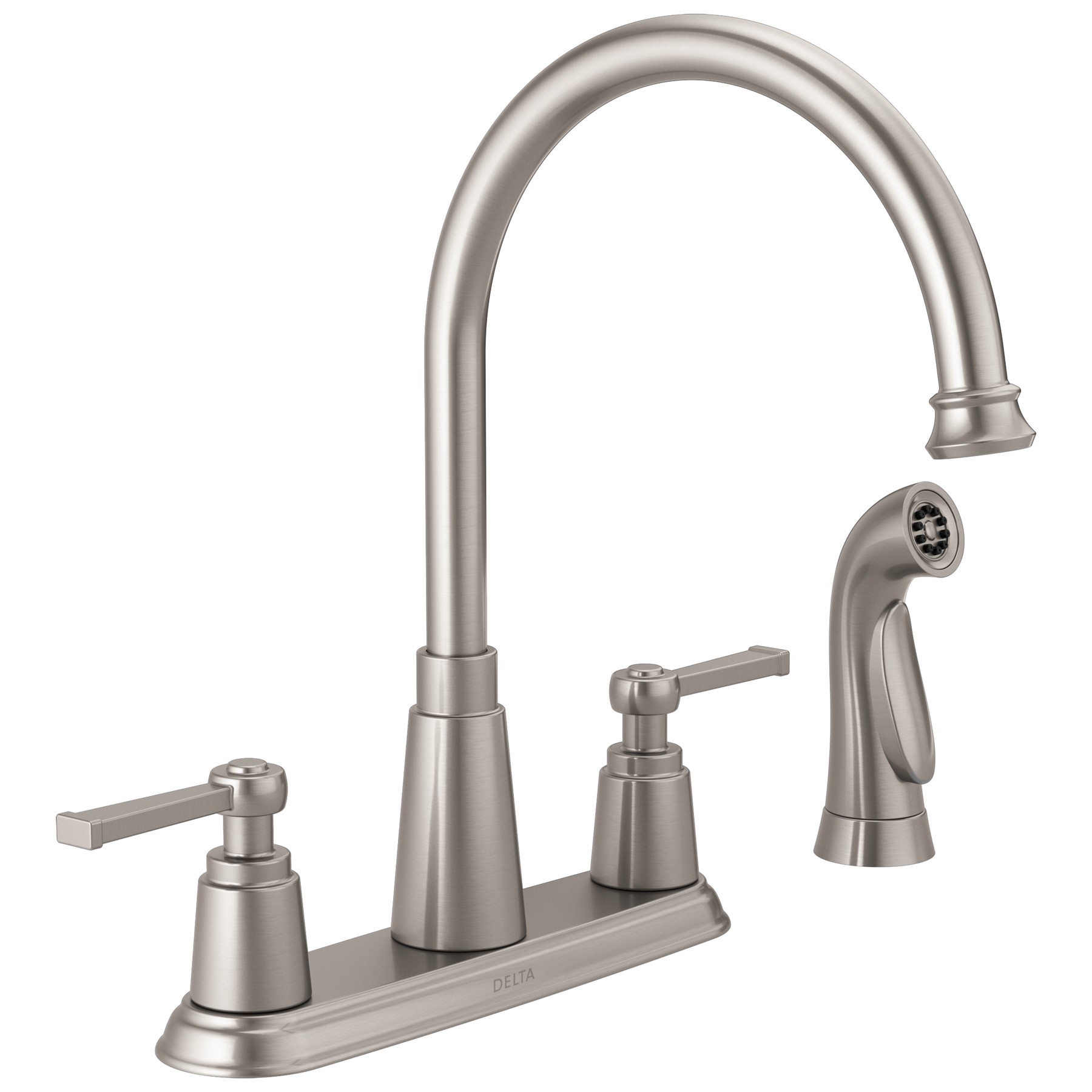 Two Handle Kitchen Faucet with Spray in Spotshield Stainless