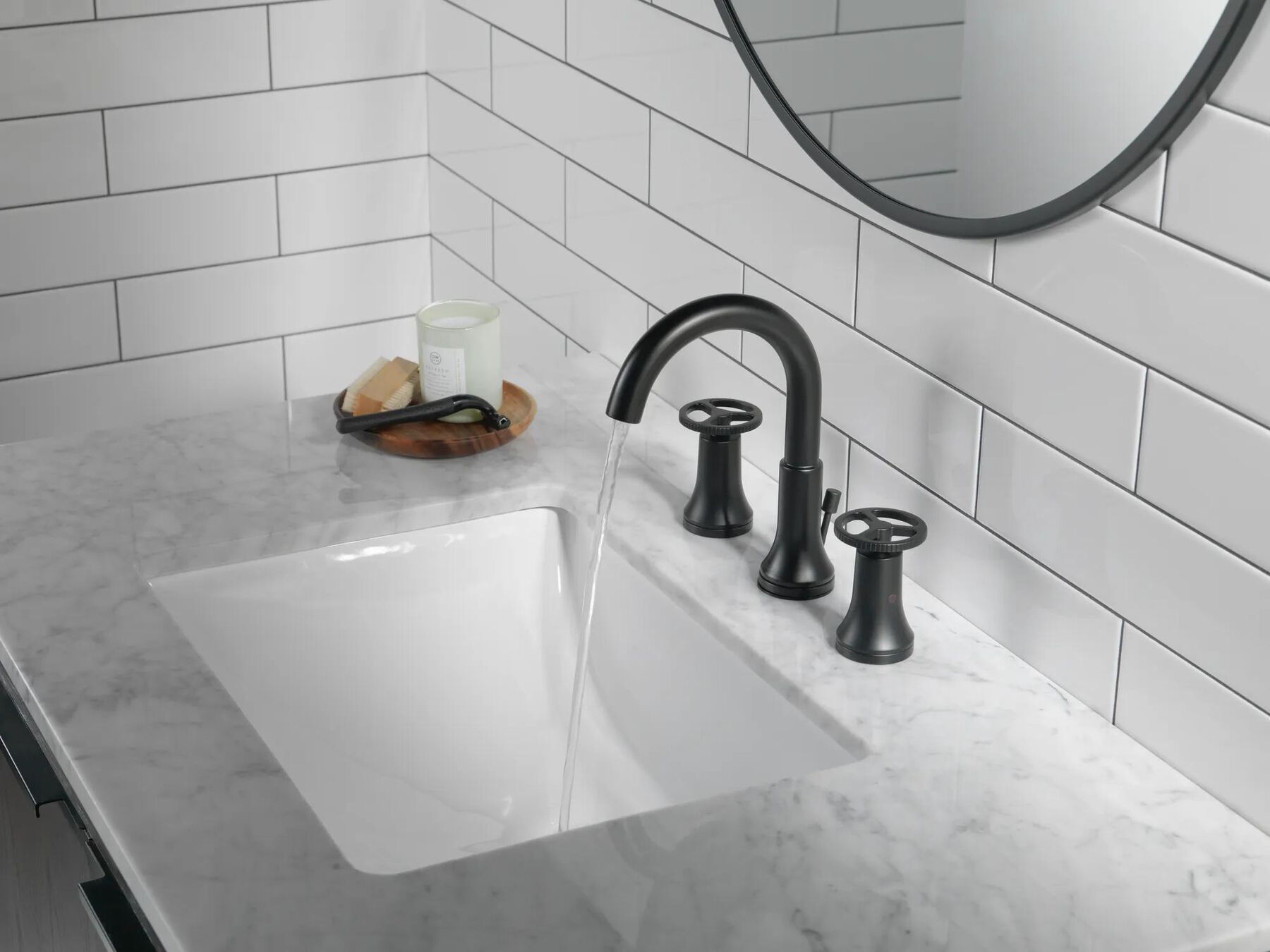 Two Handle Widespread Bathroom Faucet (Recertified)