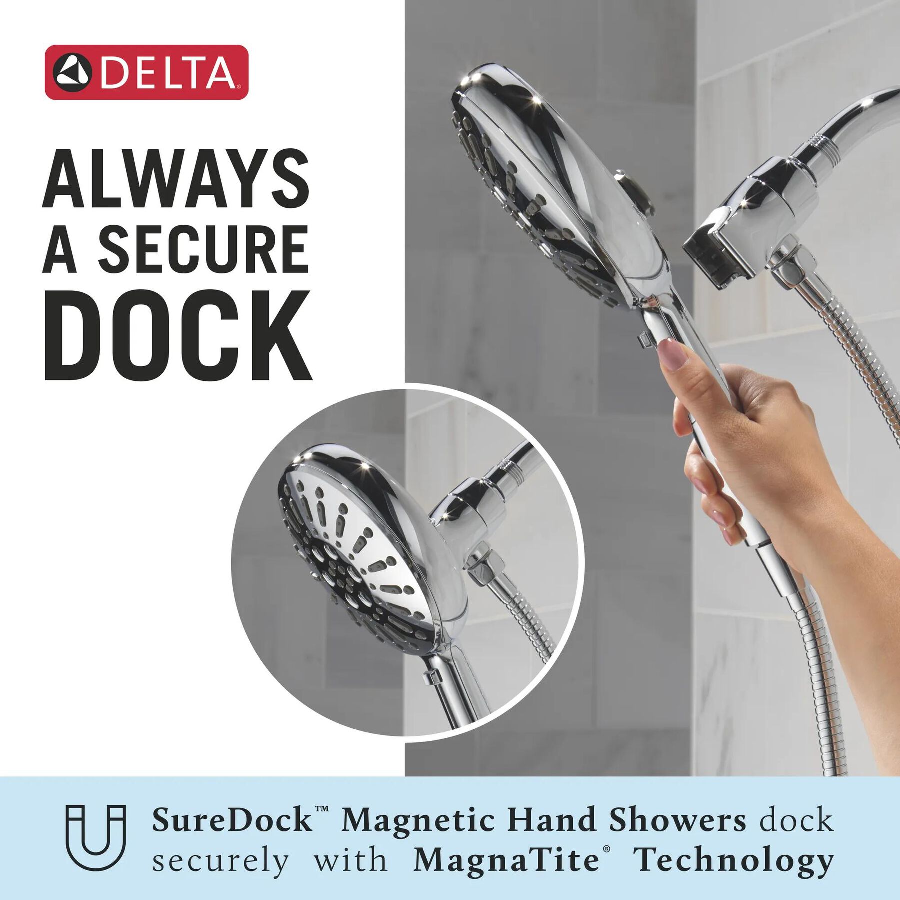7s SureDock Magnetic Handshower 1.75 GPM (Recertified)