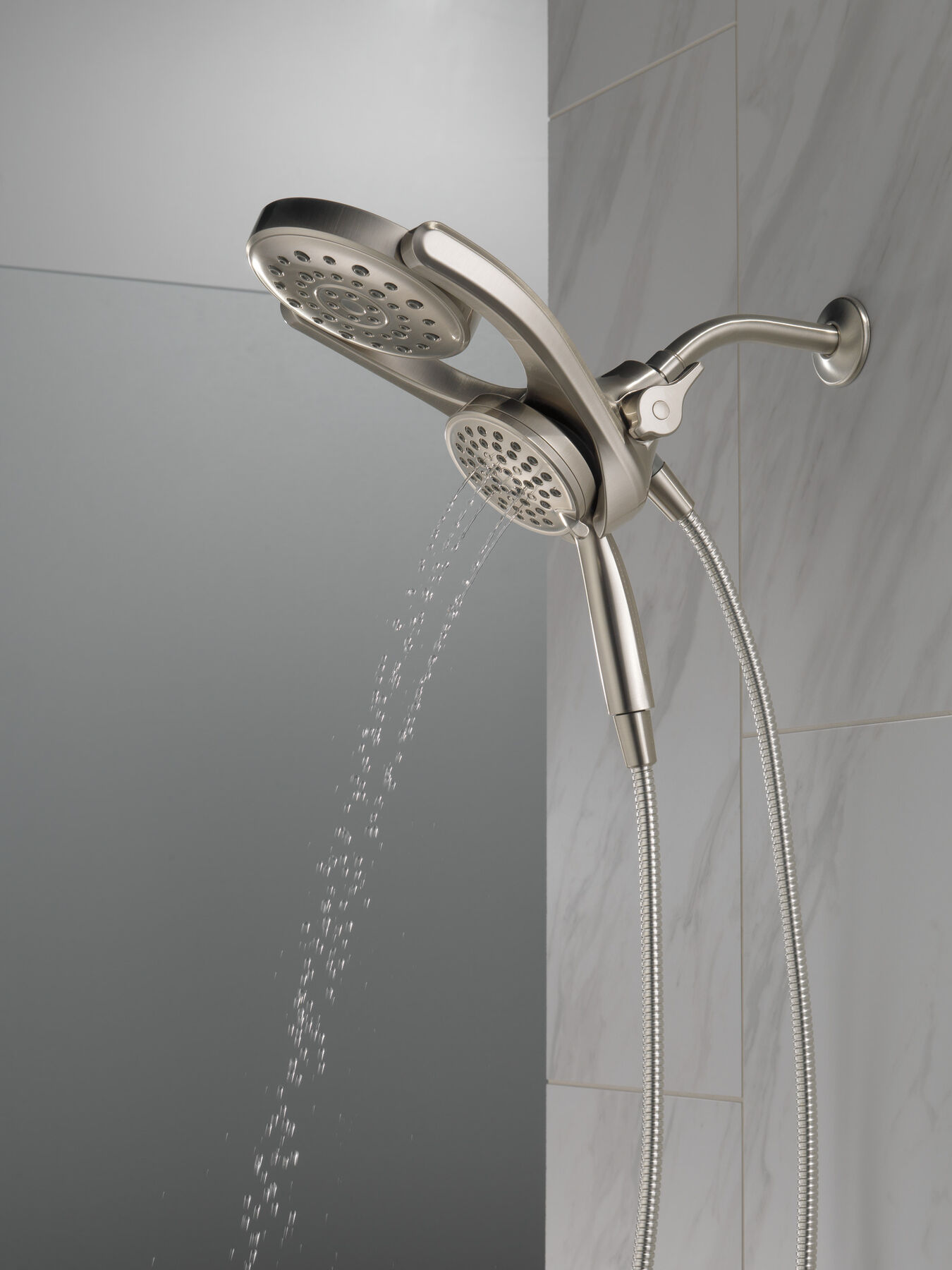 HydroRain&reg; 4-Setting Two-in-One Shower Head