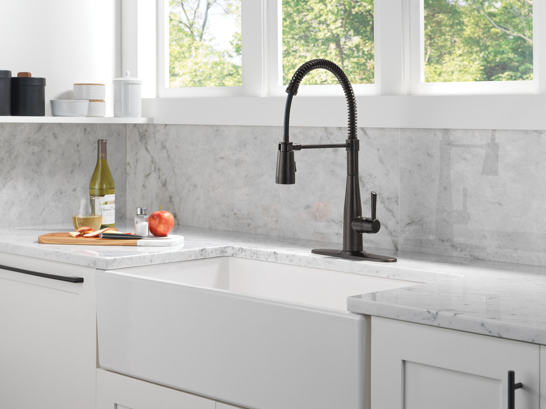 Spring Kitchen Single Handle with Soap Dispenser Bundle