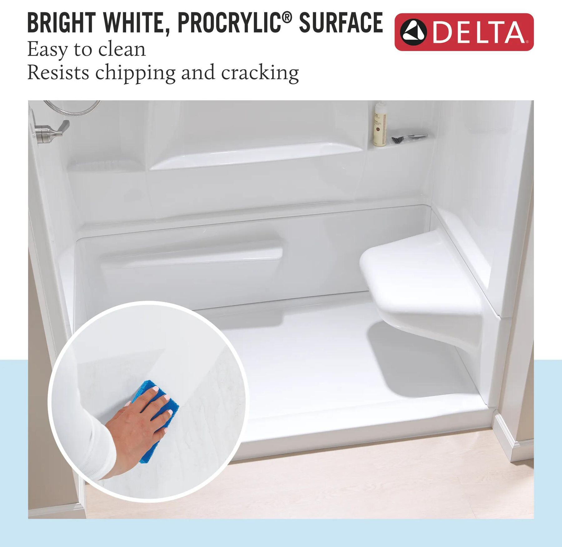 Procrylic Seated Shower Kit 60"x32" Right Drain