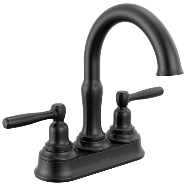 Two Handle Centerset Bathroom Faucet in Matte Black 25985LF-BL