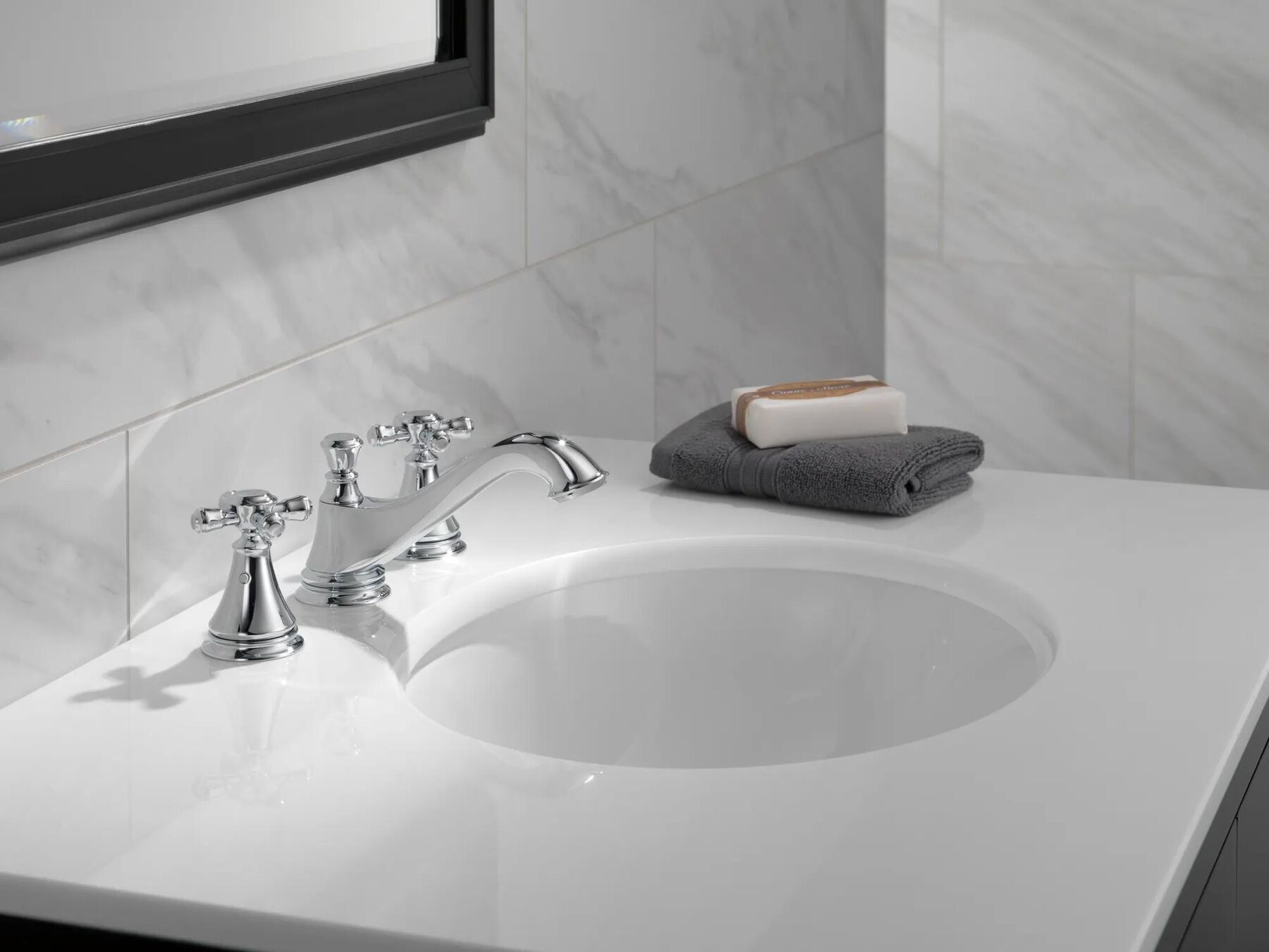 Metal Cross Handle Set - Deck Mount Bathroom & Bidet