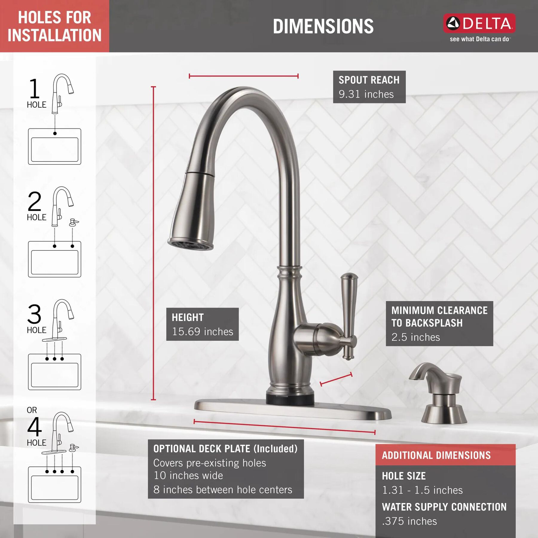 Single Handle Pull-Down Kitchen Faucet with Touch<sub>2</sub>O&reg; Technology and ShieldSpray&reg; Technologies (Recertified)