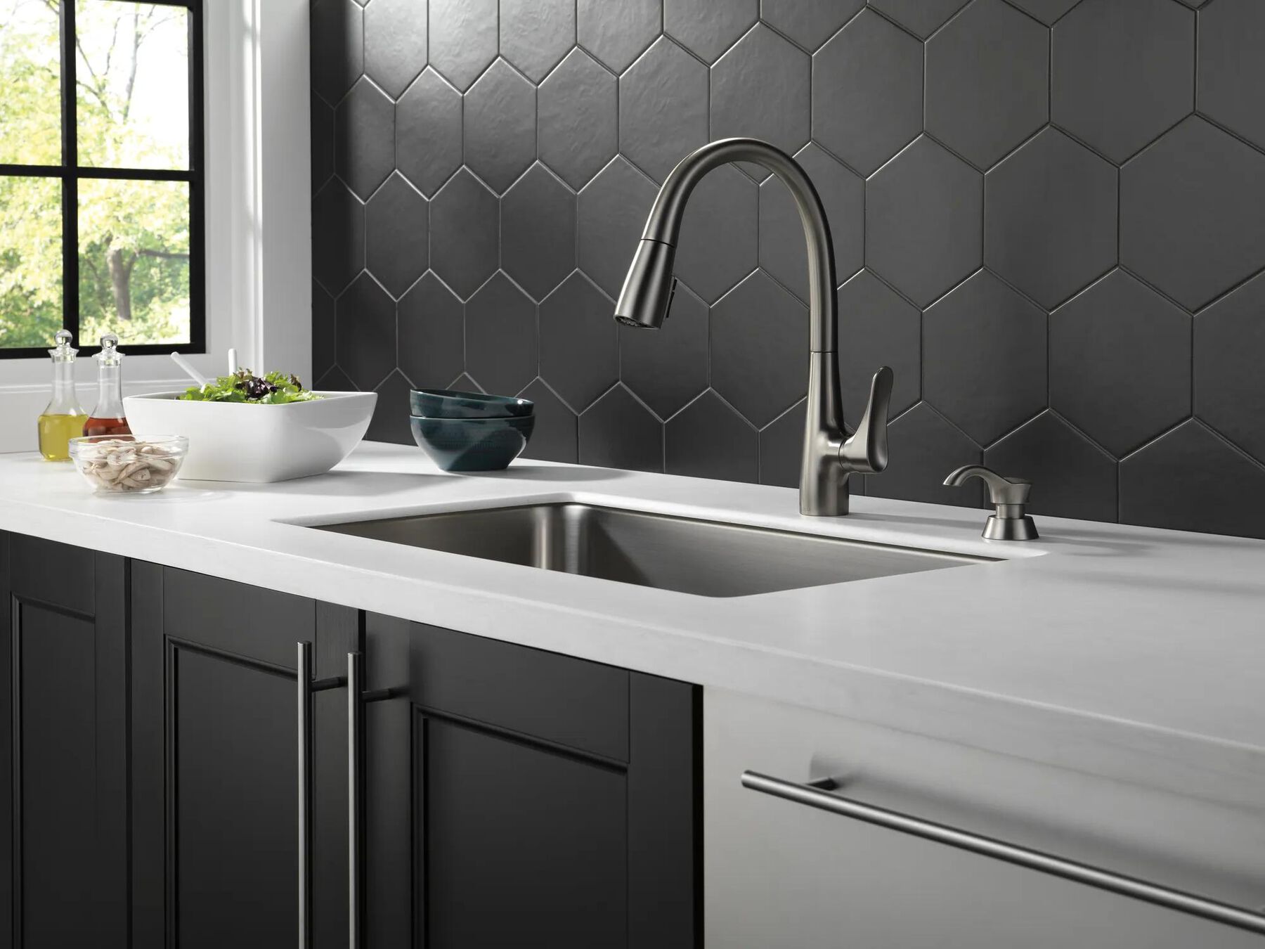 Single Handle Pull-Down Kitchen Faucet with ShieldSpray&reg; Technology