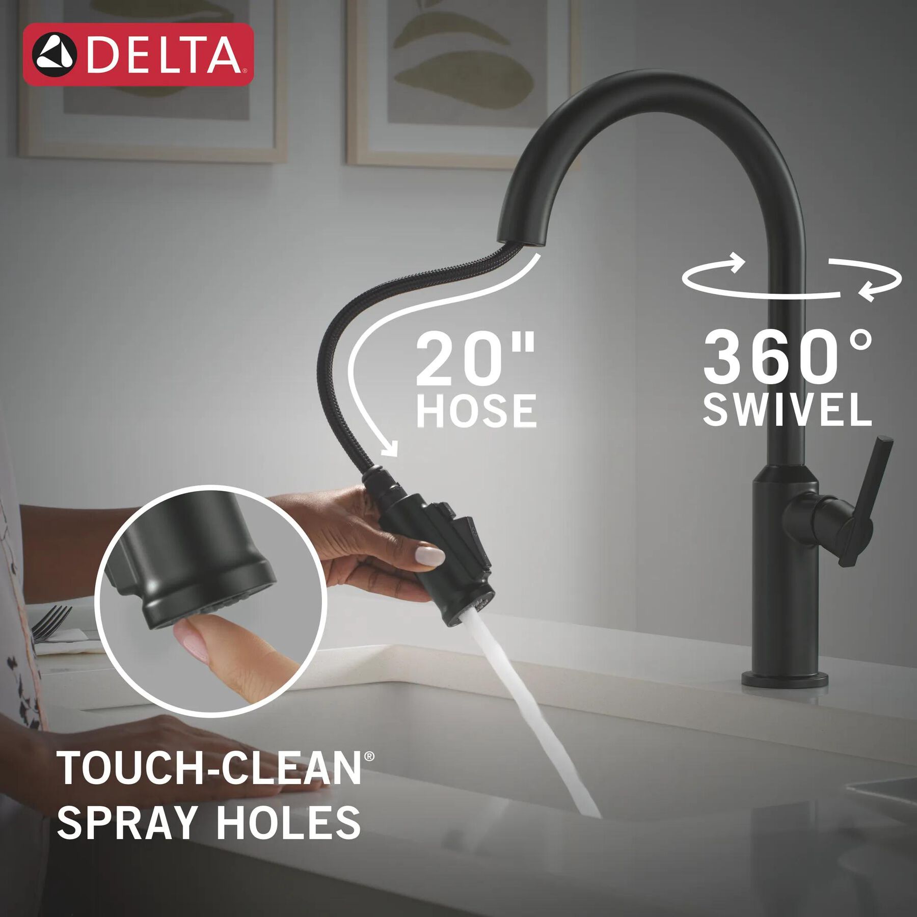 Single Handle Pull-Down Kitchen Faucet