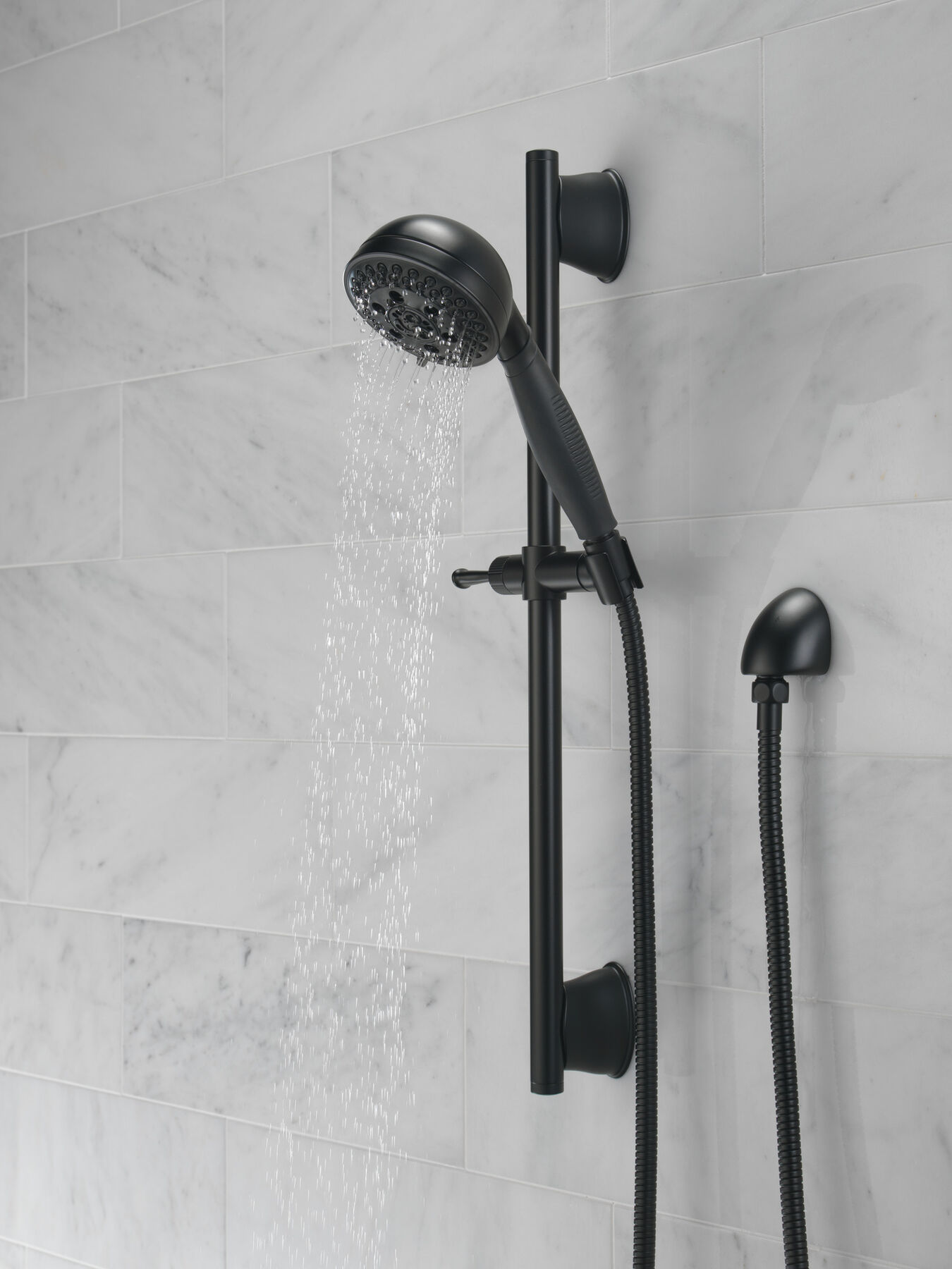 H<sub>2</sub>Okinetic&reg; 5-Setting Slide Bar Hand Shower