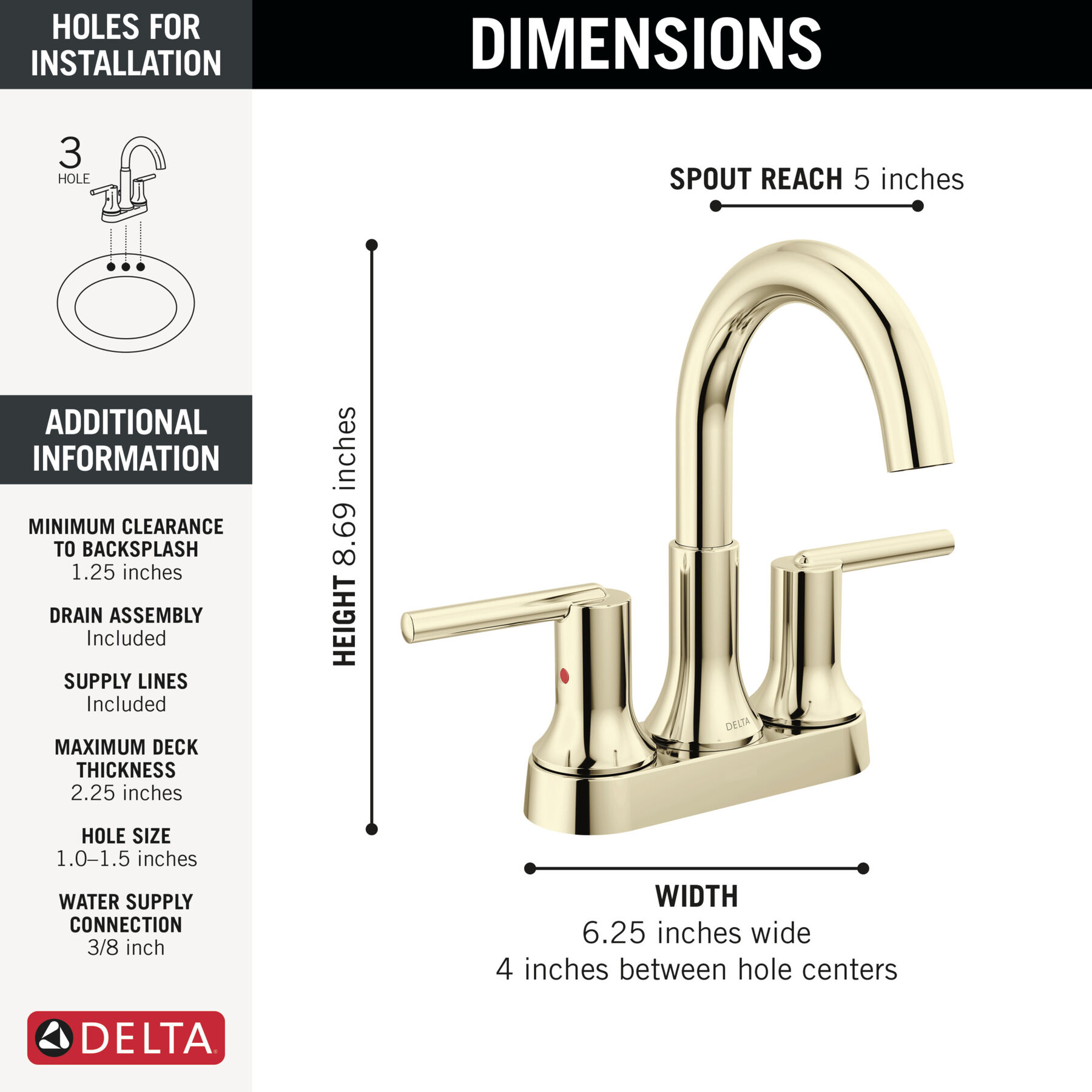 Centerset Bathroom Faucet