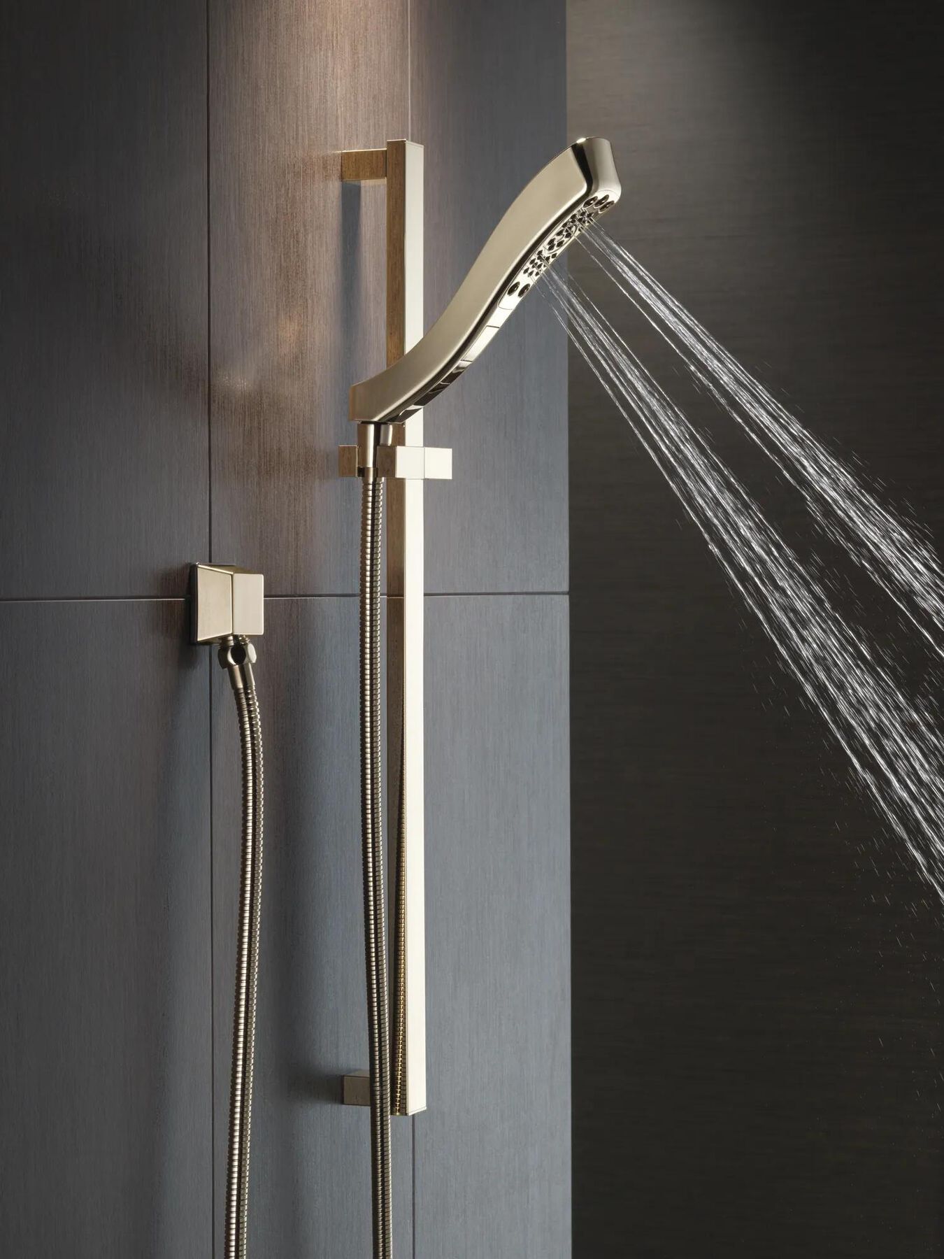 H<sub>2</sub>Okinetic&reg; 4-Setting Slide Bar Hand Shower