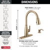 Single Handle Pull-Down Kitchen Faucet with Soap Dispenser and ShieldSpray&reg; Technology