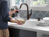 Single Handle Pull-Down Kitchen Faucet with Soap Dispenser