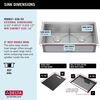 33&rdquo; Workstation Kitchen Sink Undermount&nbsp;16 Gauge&nbsp;Stainless Steel 50/50 Double Bowl with&nbsp;WorkFlow&trade; Ledge and&nbsp;Accessories