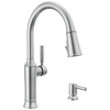 Pull-Down Kitchen Single Handle with Soap Dispenser Bundle