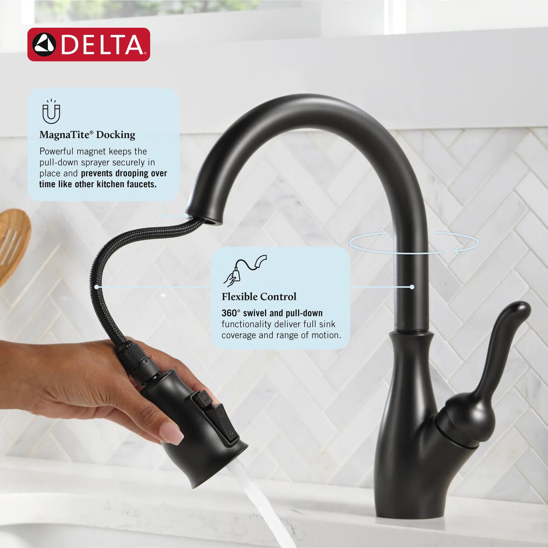 Single Handle Pull-Down Kitchen Faucet With ShieldSpray&reg; Technology